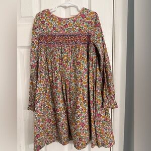 Mini Boden Multicolor Floral Long Sleeve Dress